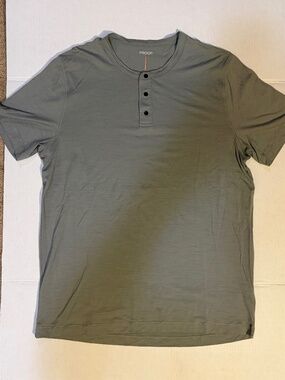 Proof 72-Hour Merino Short Sleeve Henley Shirt - Slim Fit, L
